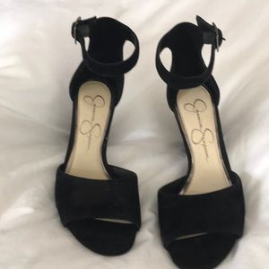 Size 6 Jessica Simpson black suede sandals